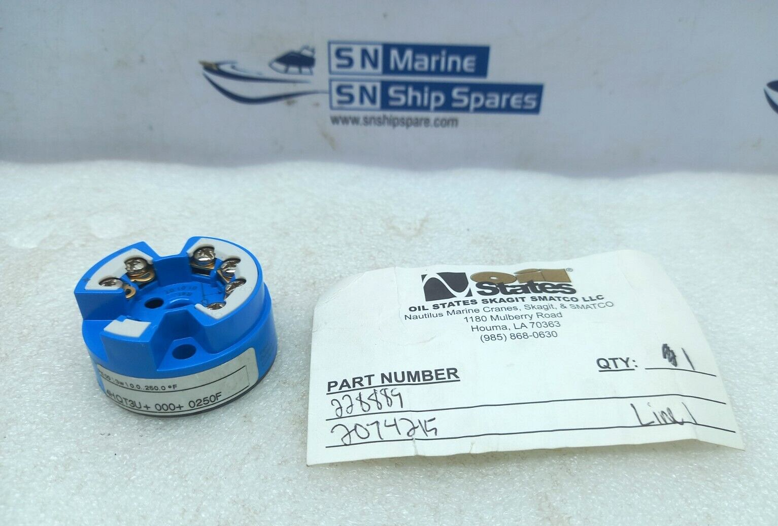 Weed Instruments 4HQT3U+000+0250F Temperature Transducer 0-250 DEG F