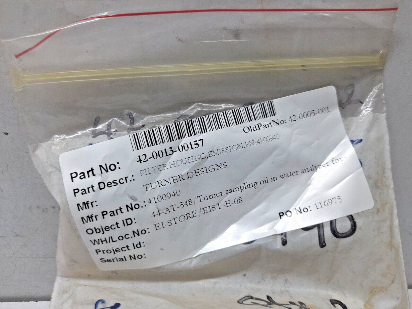 Turner Designs 4100940 Filter Housing, Emission