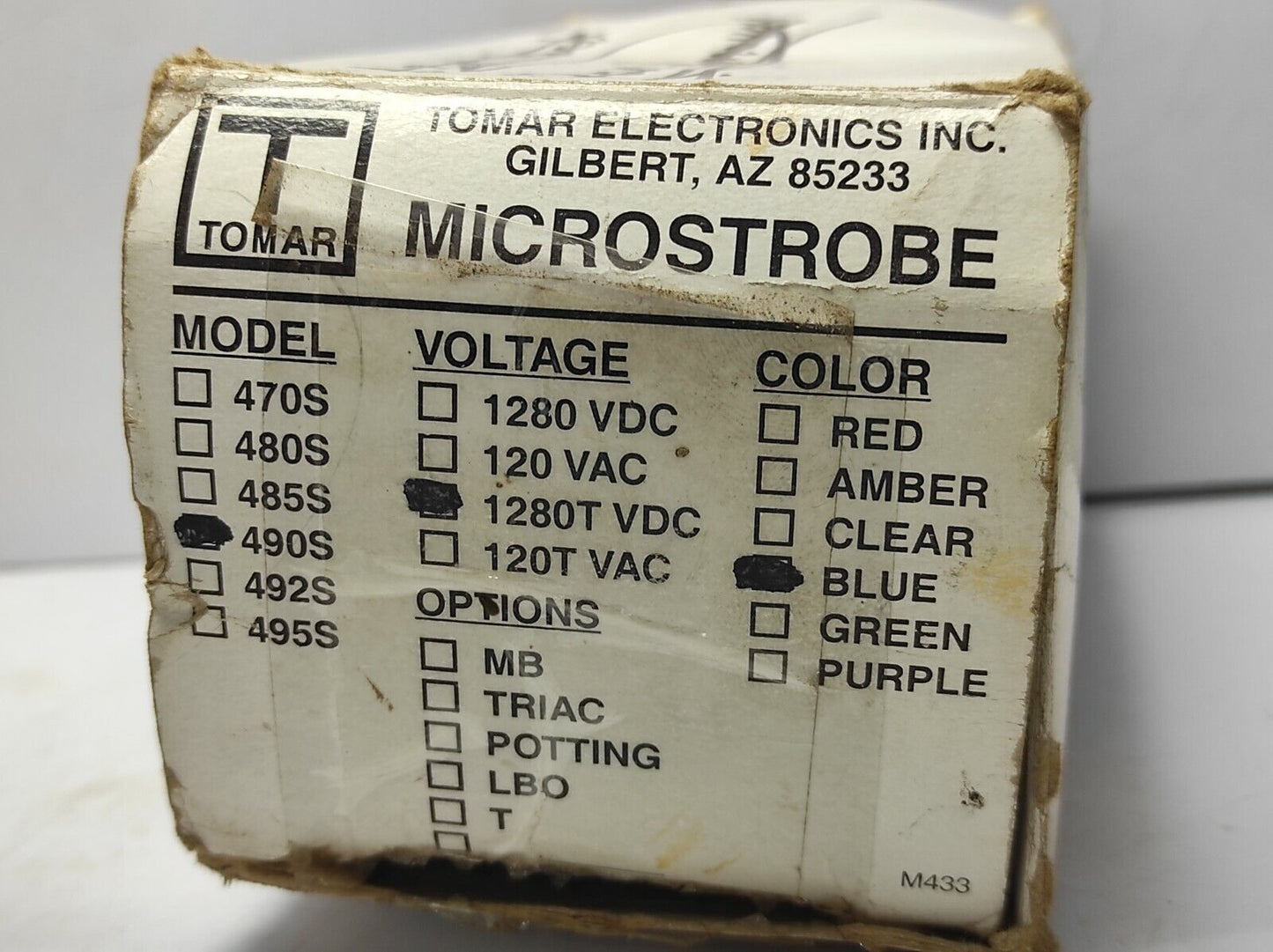 Tomar 490S Microstrobe IV 1280TVDC Blue 490S-1280T