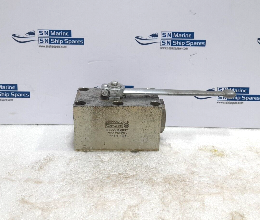 Stauff MHA BBV25160001M Ball Valve Max PSI 5000 PN315 & Seal Kit MBBV-16-01-M