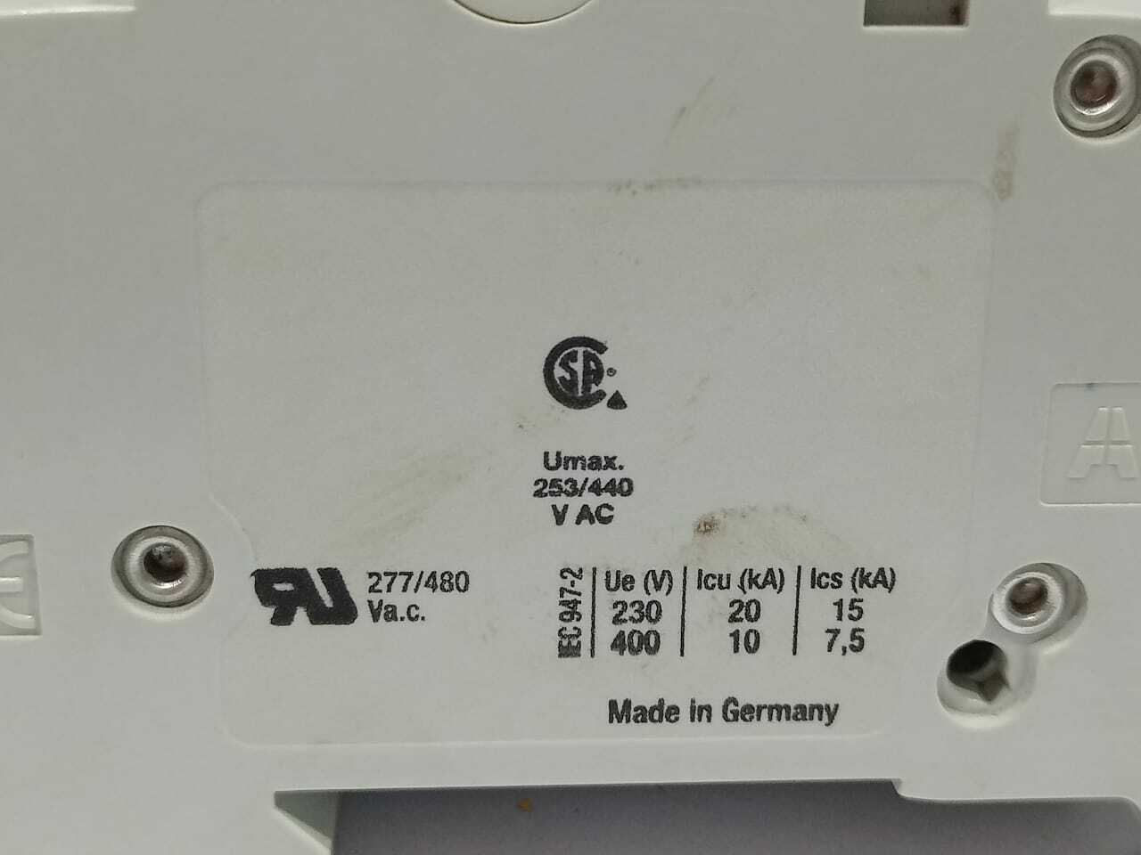 ABB S02 K16A Circuit Breaker S202-K16 ~400  Umax 253/400 VAC