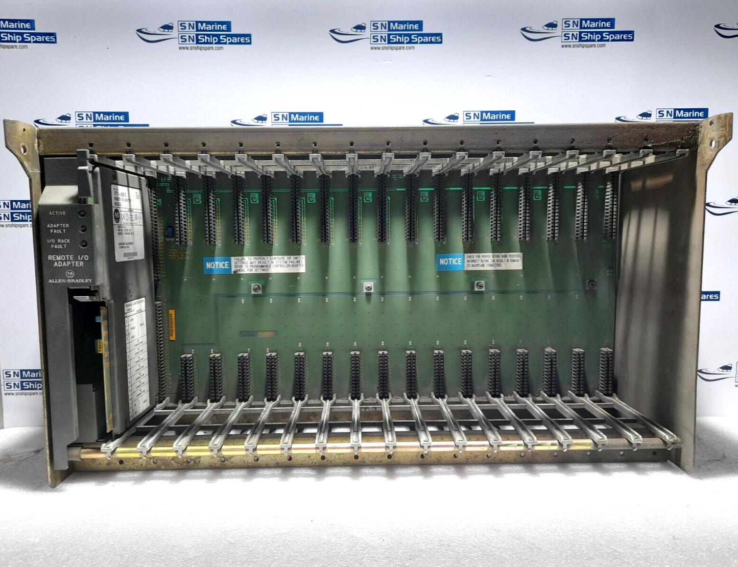 Allen Bradley 1771-ASB Remote I/O Adapter Module With 1771-A4B 16 Slot I/O Chass