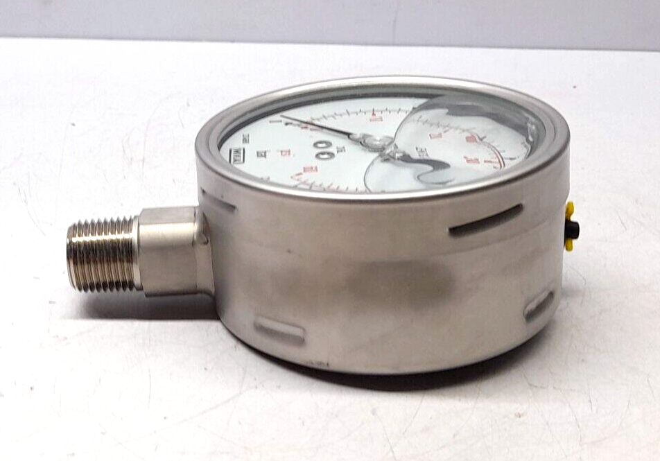 Wika 9050213 Pressure Gauge 232.50.100 ½ NPT 0-4 Bar 0-60 PSI