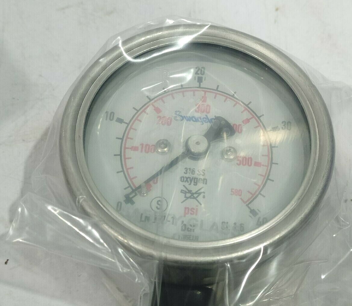Swagelok PGI-63S-BG40-LAQX-ABN D2NHI0087K Pressure Gauge IND PGI63SBG40LAQXA