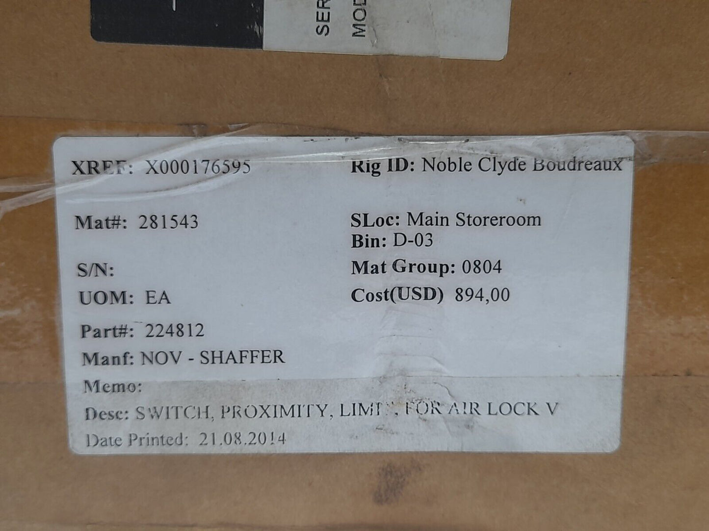 Topworx DXP-L21GNEB Valve Controller NOV 224812 Proximity Limit Switch DXPL21GNE