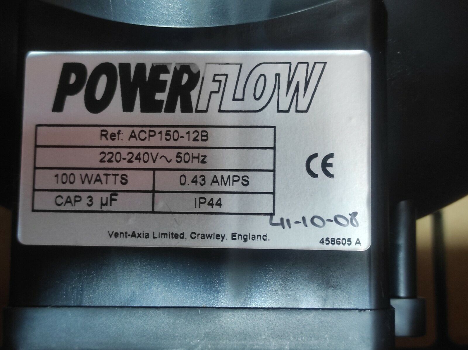 Vent Axia  ACP150-12B Power Flow 150mm DIA ACP15012B