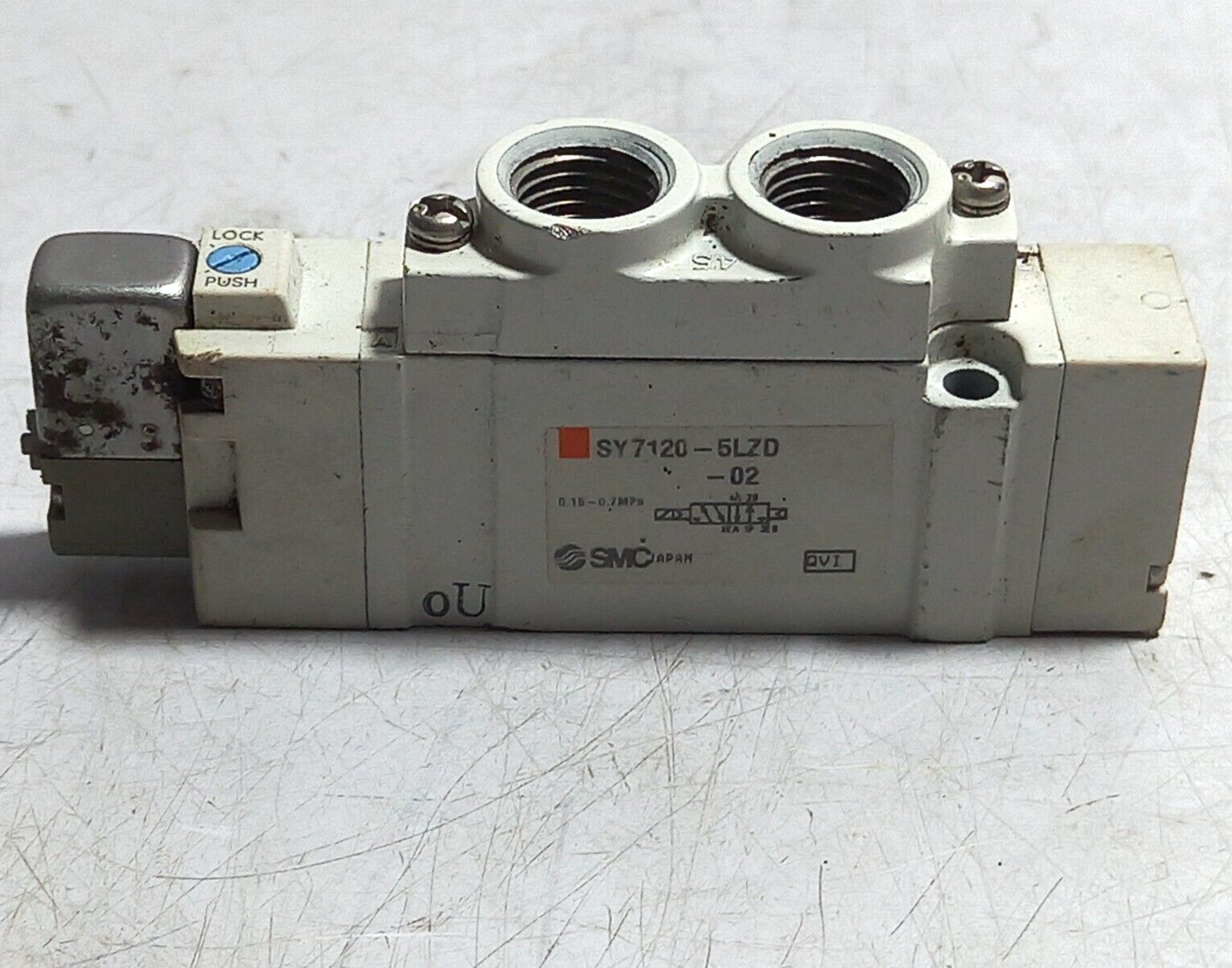 SMC SY7120-5LZD-02 Solenoid Valve 0.15~0.7 MPa SY71205LZD02