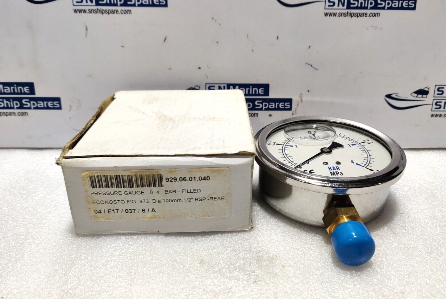 0-4Bar/0-0.4MPa Pressure Gauge Size: 100m/m Connection: ½”PF