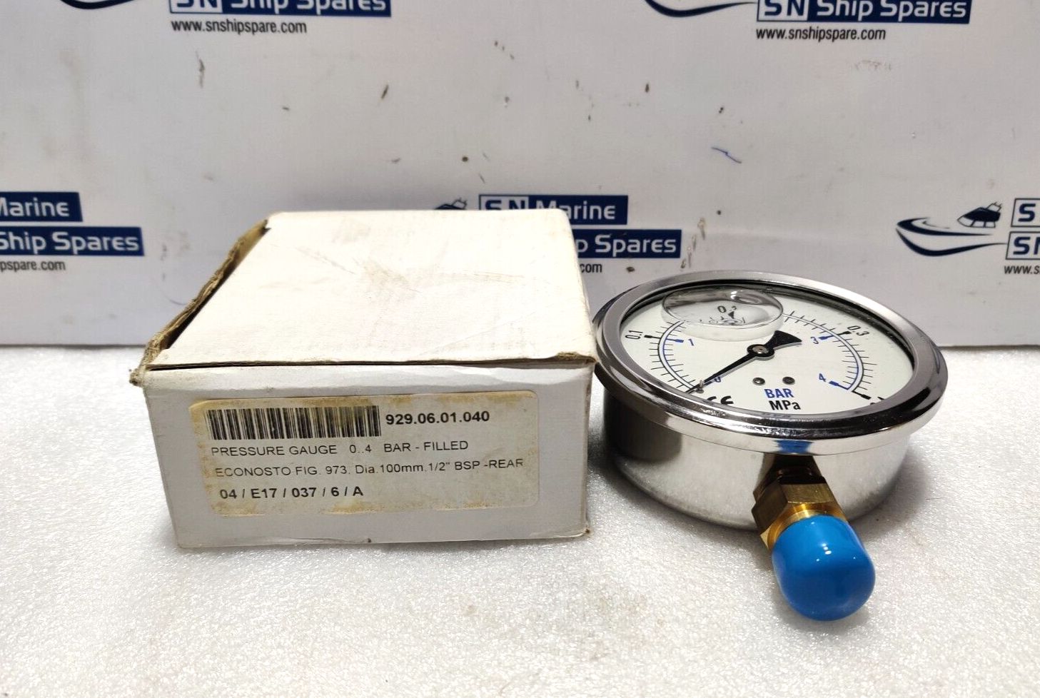 0-4Bar/0-0.4MPa Pressure Gauge Size: 100m/m Connection: ½”PF