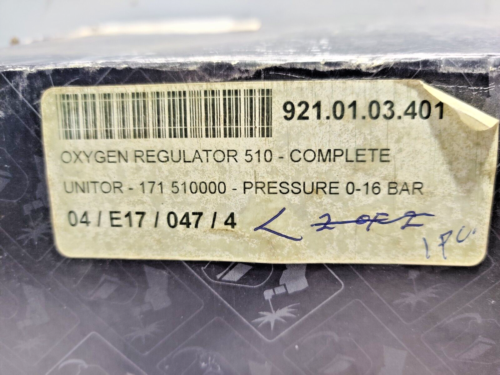 UNITOR 171-510000 510 OX Oxygen Regulator 200bar 10bar