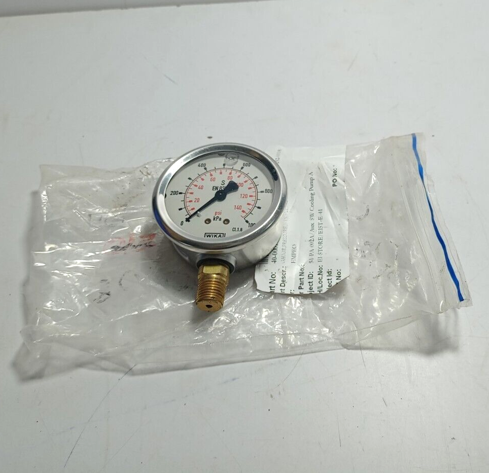 Wika Cl.1.6 Pressure Gauge / KPa / 0-150Psi / EN837-1