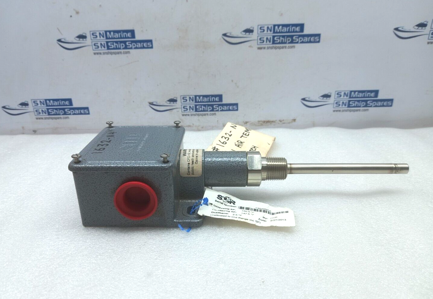 STATIC-O-RING SOR 201N3-K125-U9-C7A Temperature Switch 40-225° F