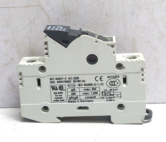 Wohner 31110.000 Holder For Cylindrical Fuses 10x38 1P AES 1x38 10x38 32A 690V~