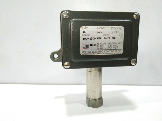 UNITED ELECTRIC CONTROLS J6 680 PRESSURE SWITCH RANGE:100-1700PSI