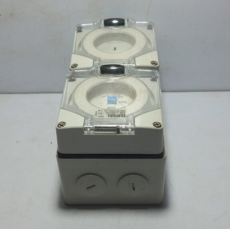 Clipsal 56C310RC RCD Protected Switch Socket Outlet / Three Pin / 10A 30mA