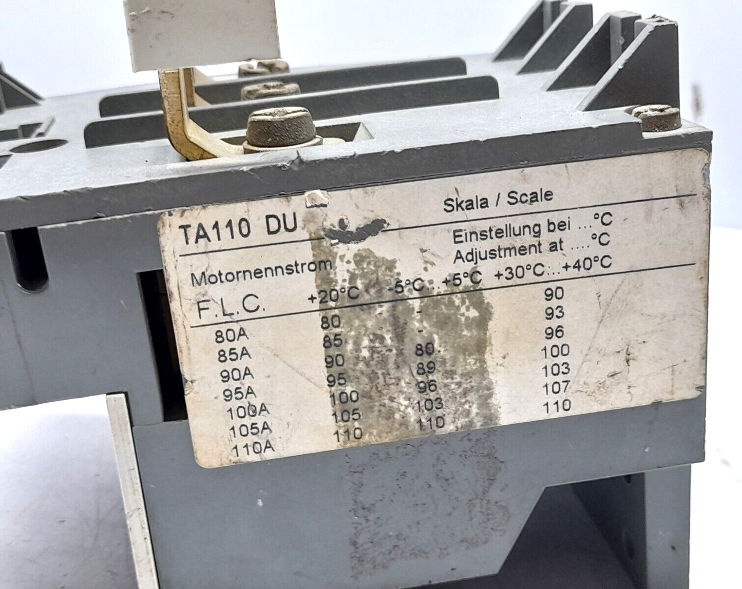 ABB TA110 DU Thermal Overload Relay Trip Class 10A Ui=660/690V