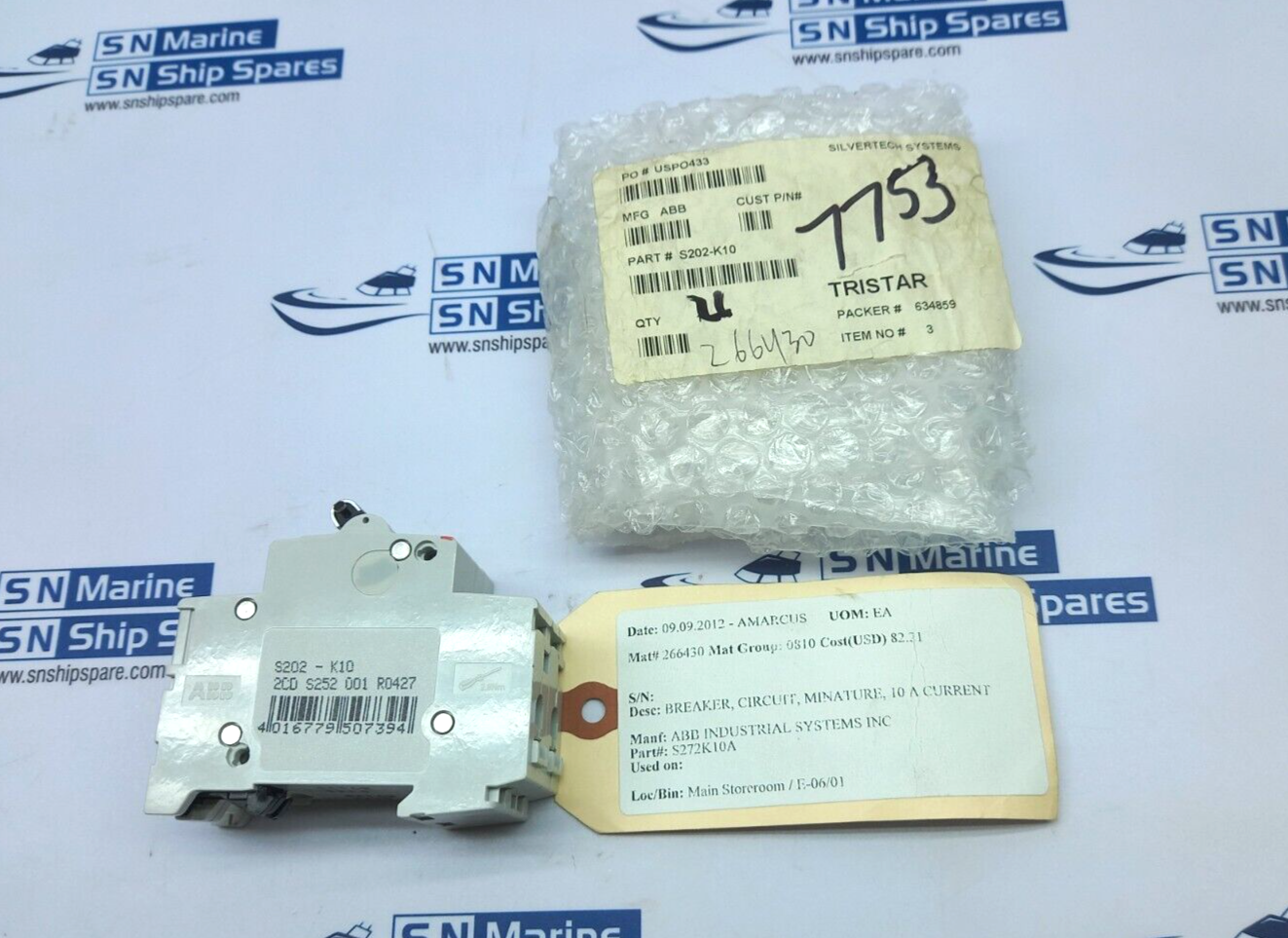 ABB S272K10A Circuit Breaker Current 10A