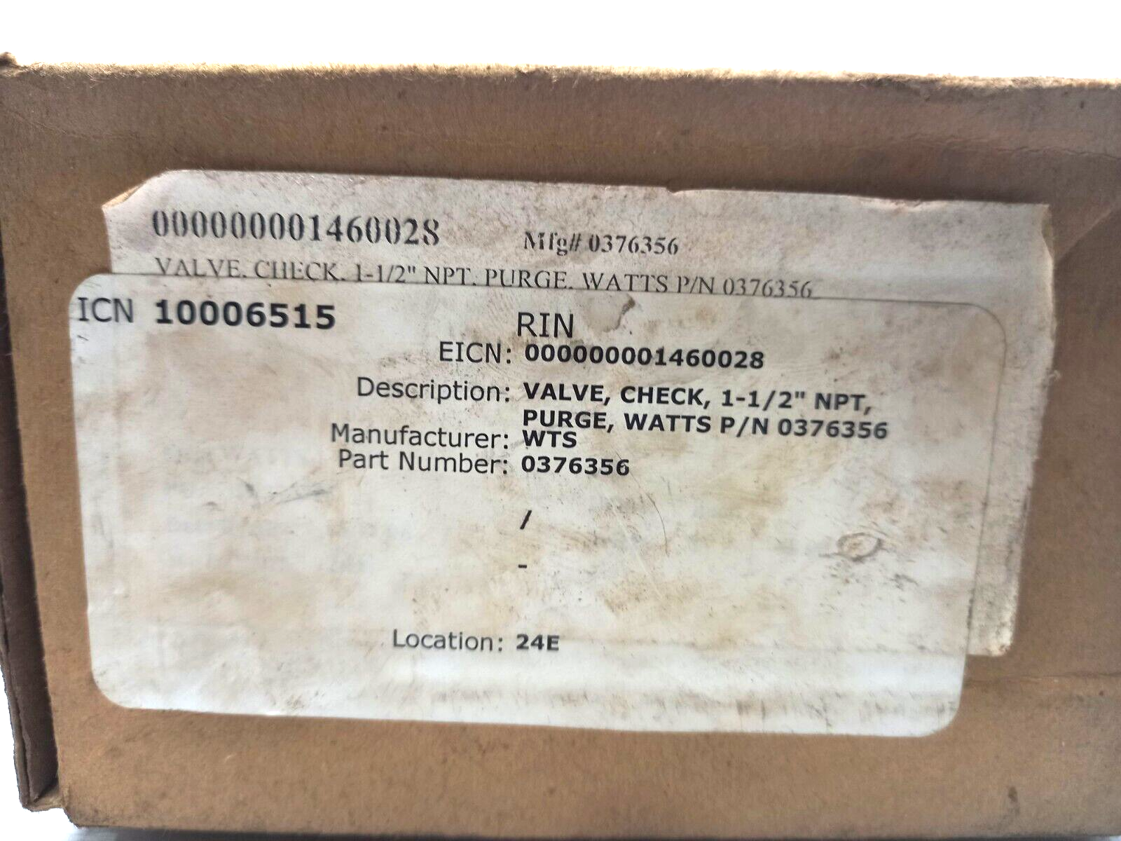 Watts 0376356 1 ½ 600 Bronze Silent Check Valve 400W00