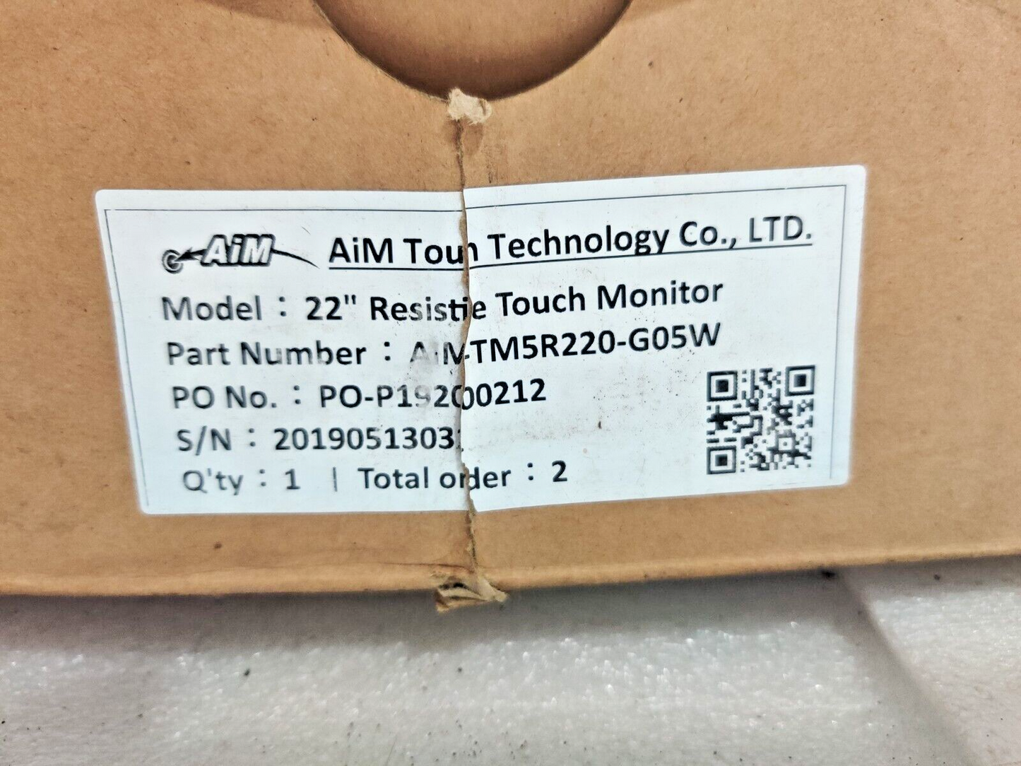 AiM Toun Technology AIM-TM5R220-G05W 22” Resistie Touch Monitor