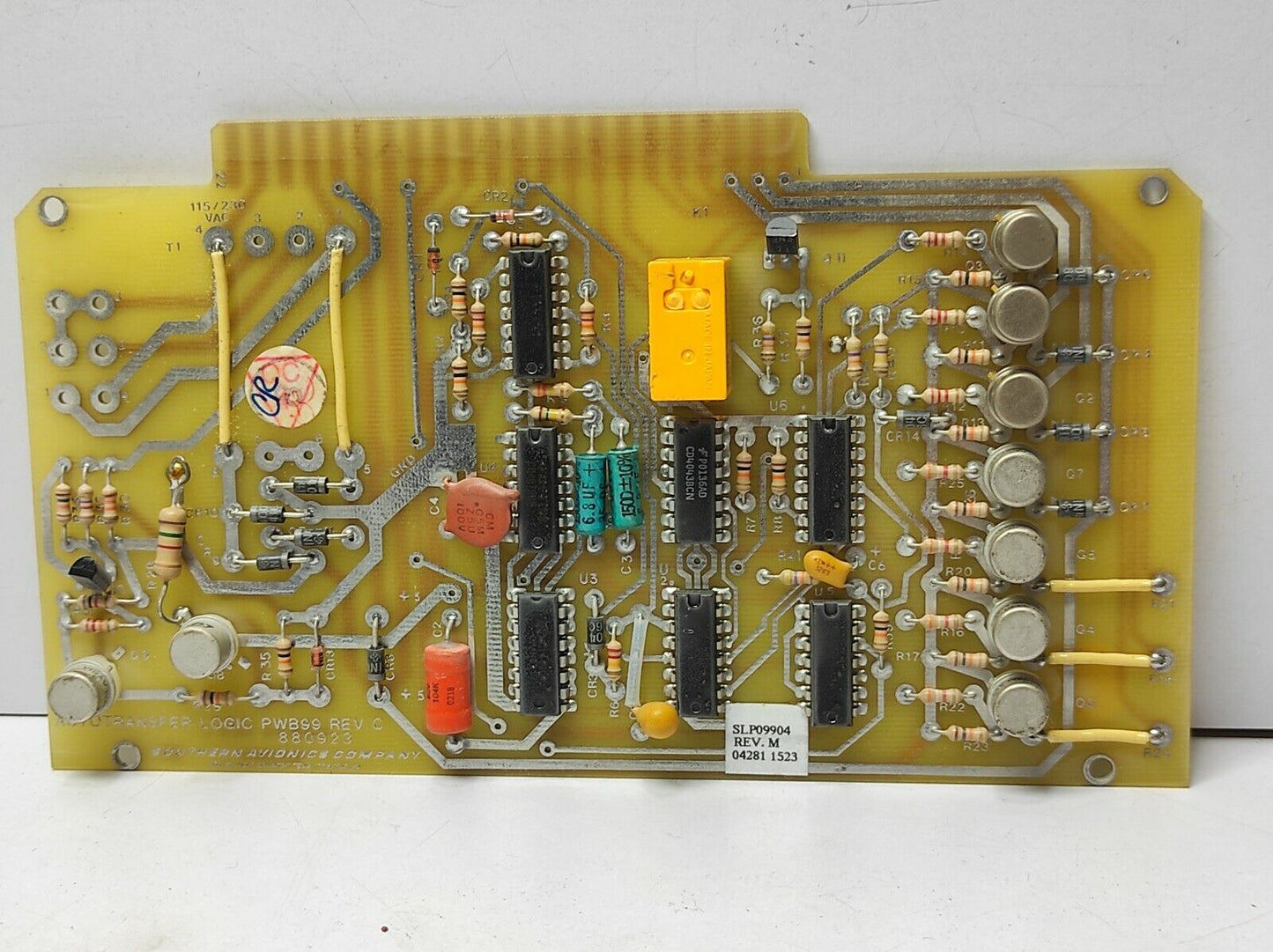 Southern Avionics 880923 Autotransfer Logic PWB 99 Rev C PCB SLP09904 Rev M PWB