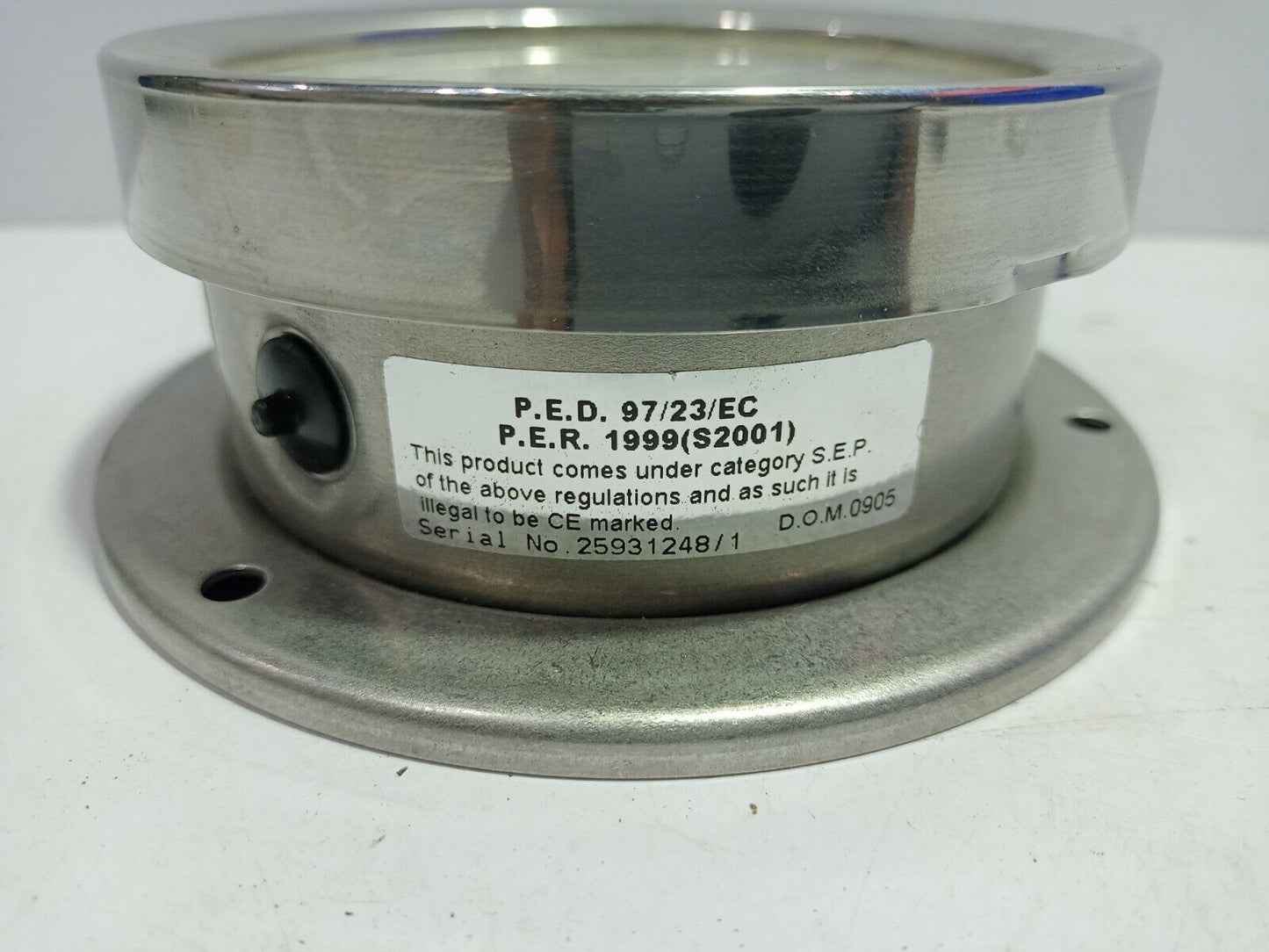 Stewart 0-5800PSI 0-400Bar Pressure Gauge Hitec Products 316 SS Tube