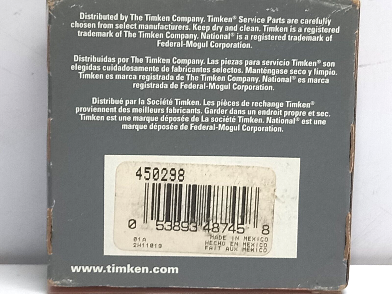 Timken National 450298 Oil Seal 1.875 x 3.000 x 0.500