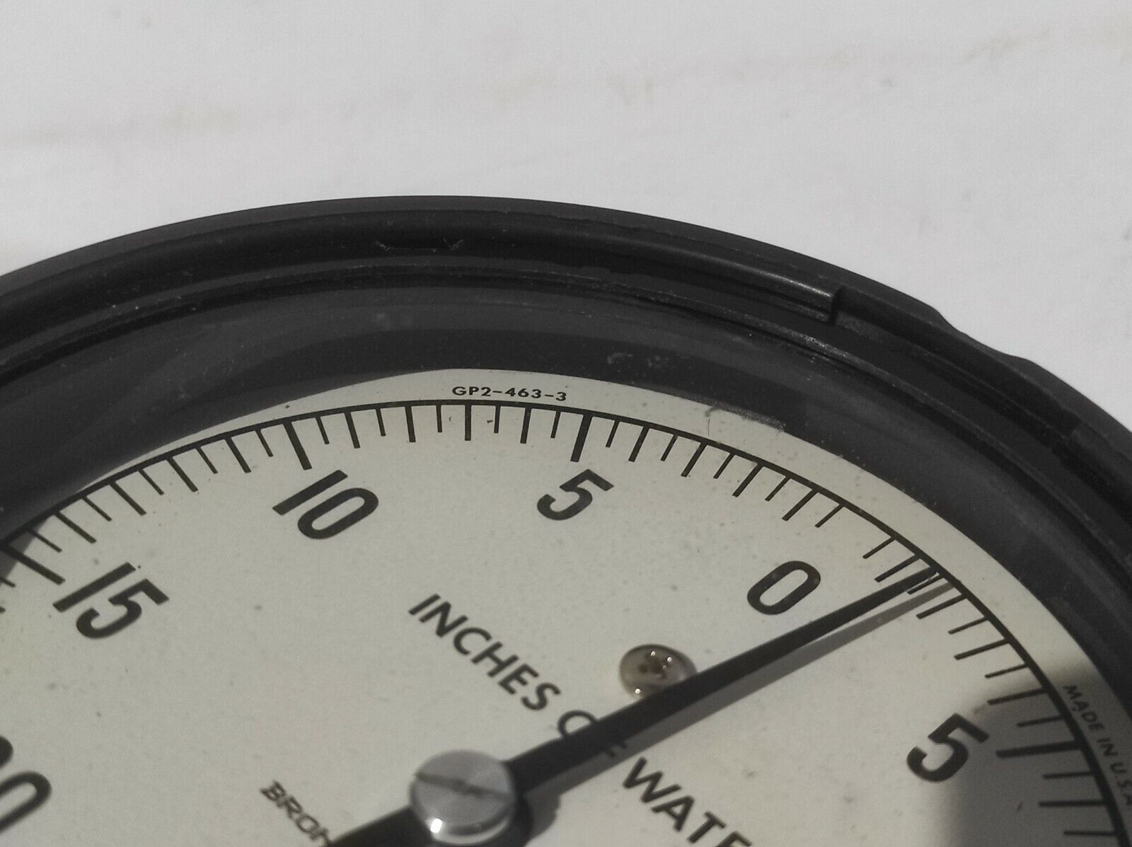 Weksler 20-0-20 Pressure Gauge 4-1/2” Bellows Gauge GP2-463-3 