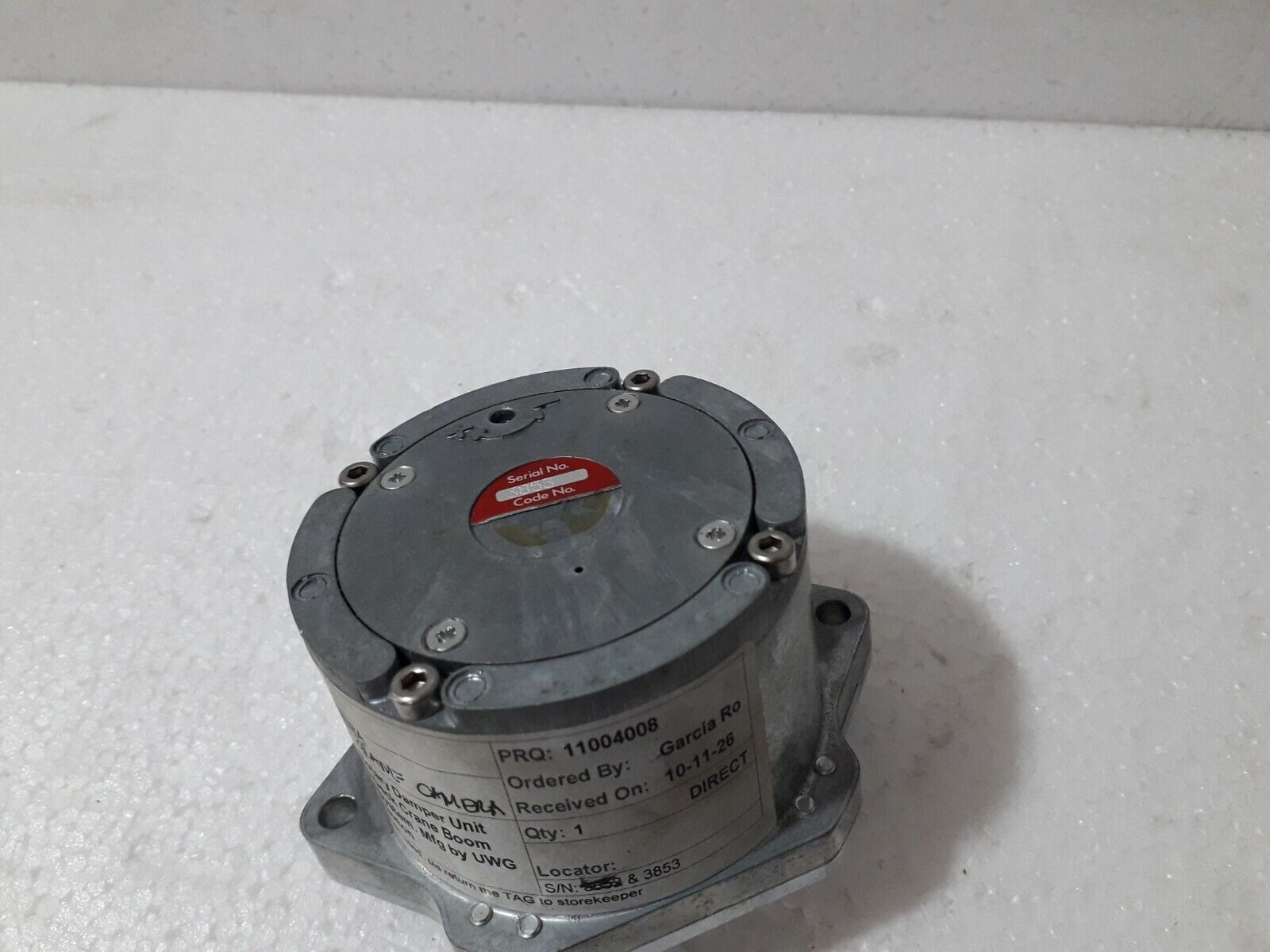 UWC CLAXTRON ITV DECK CRANE BOOM CAMERA SYSTEM LA1DD ROTARY DAMPER UNIT 