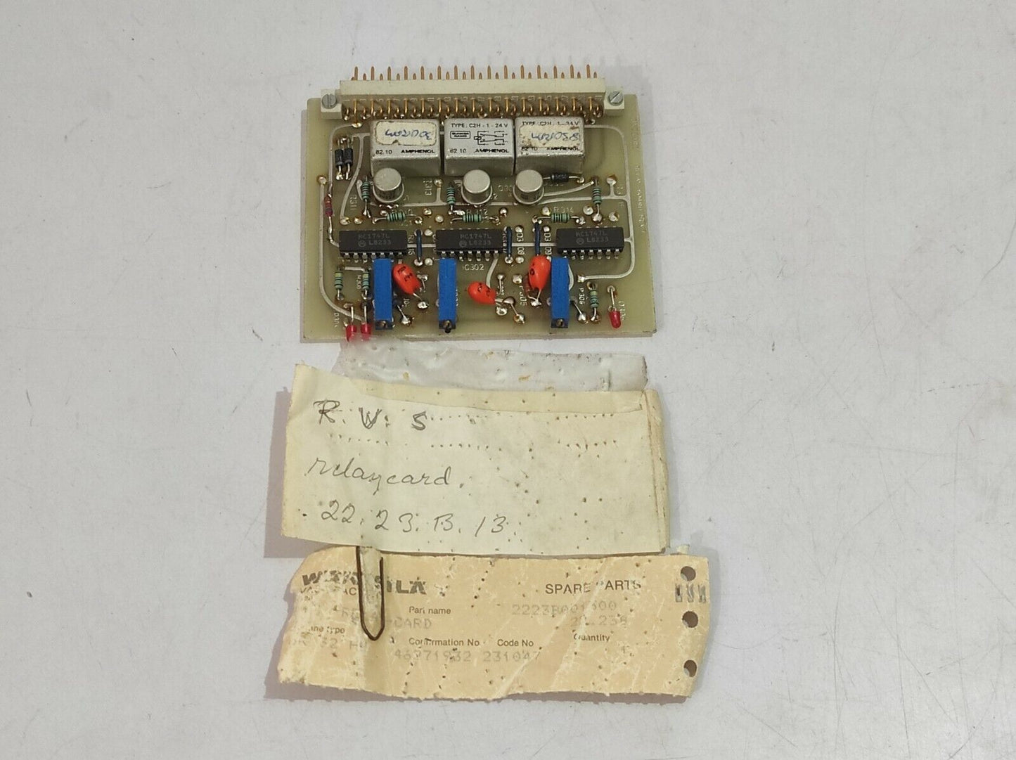Wartsila 3V72H61 Relay Board Rev A  2223BA01300 PCB 22.23B 22.23.B.13 Relay Card