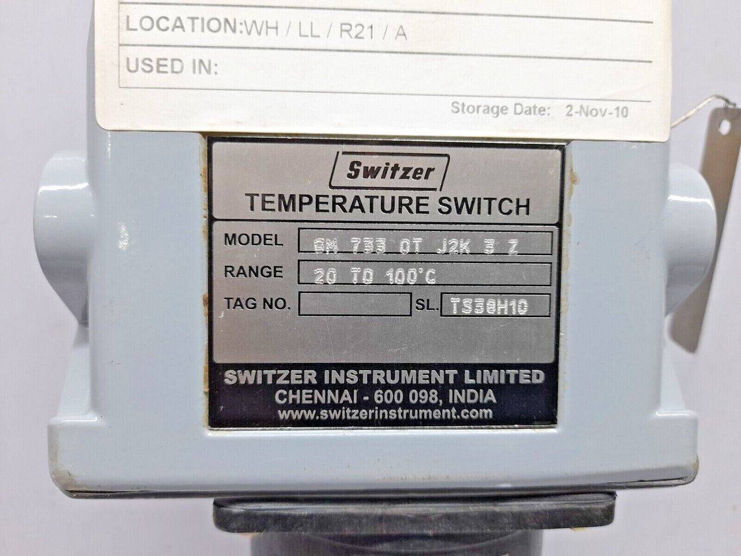 Switzer GM 733 0T J2K 3 Z Temperature Switch 20 To 100◦C 47-TS-0001