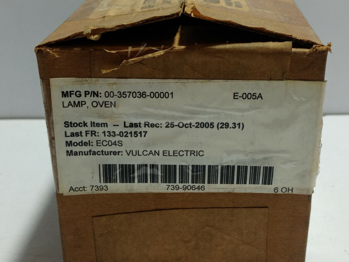 Vulcan Electric 00-357036-00001 Oven Lamp EC04S 40W 120V