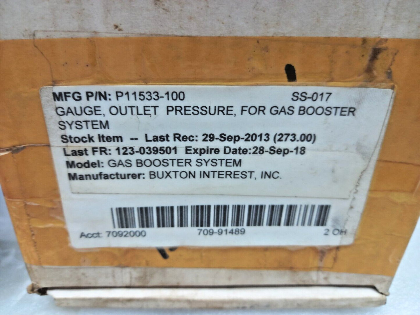 Stewarts 0-700 Bar 0-10000 PSI Outlet Pressure Gauge Buxton P11533-100