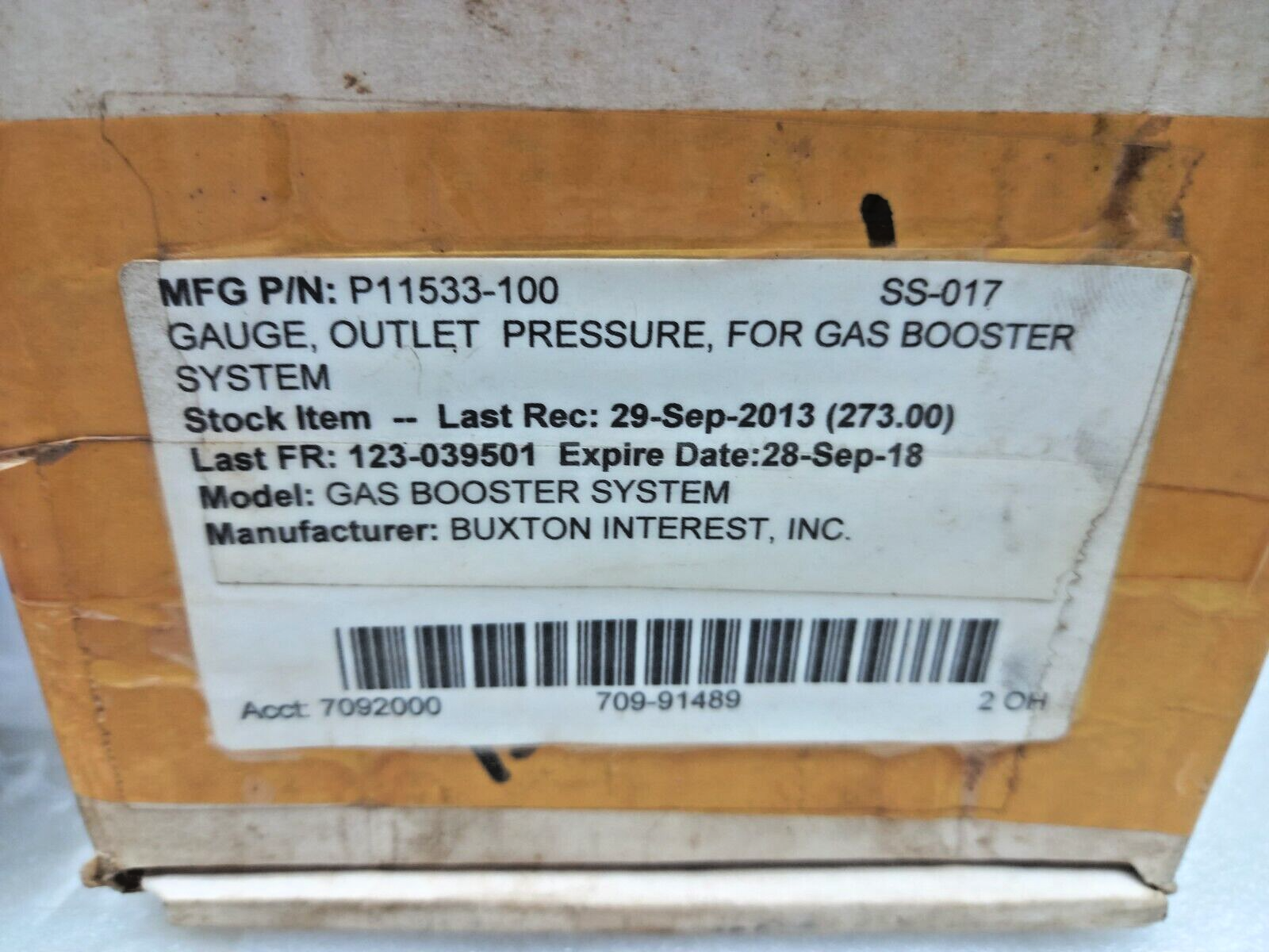 Stewarts 0-700 Bar 0-10000 PSI Outlet Pressure Gauge Buxton P11533-100