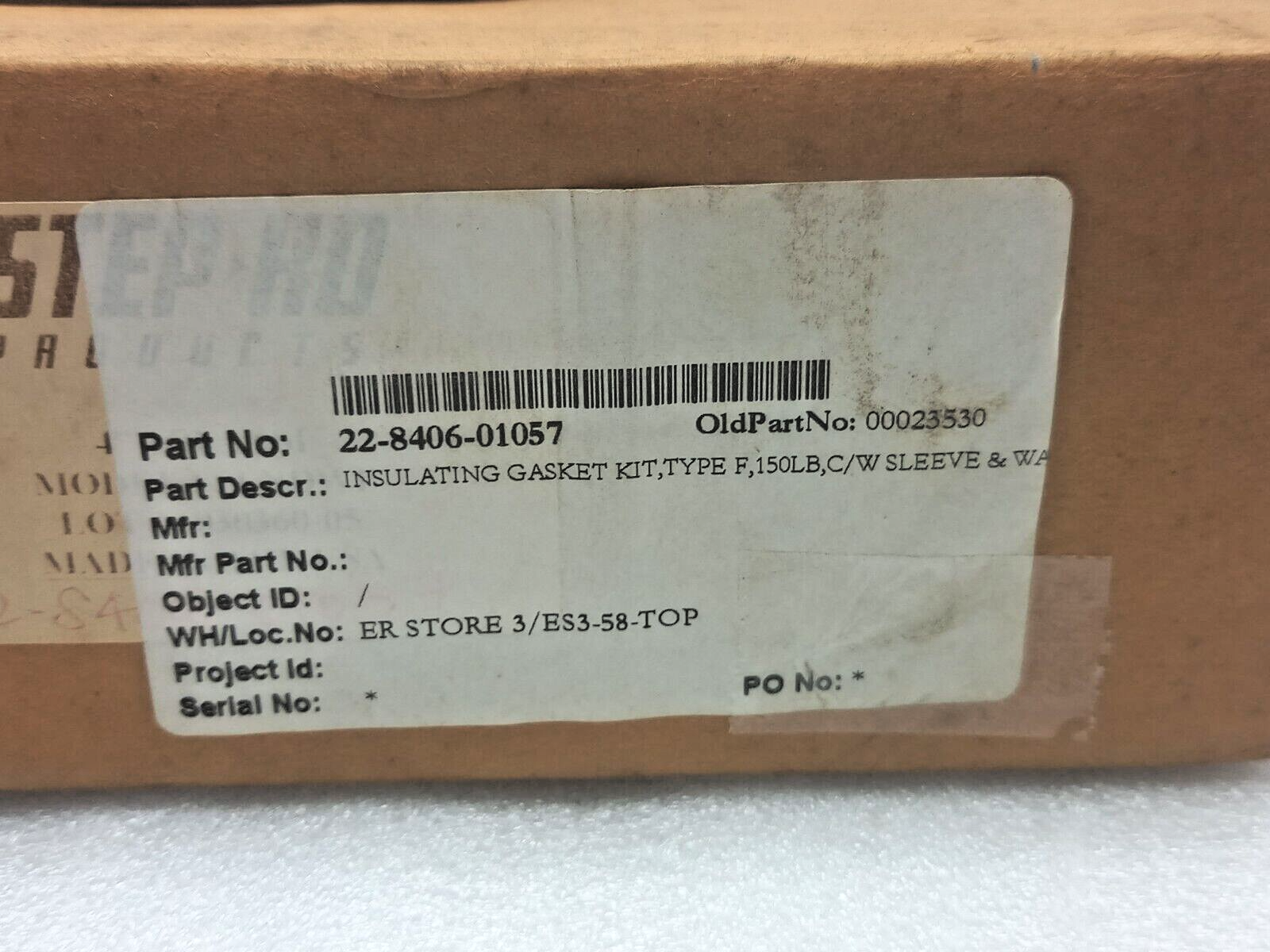 Step Ko Insulating Gasket Kit Type F, 150LB C/W Sleeve 22-8406-01057 4"
