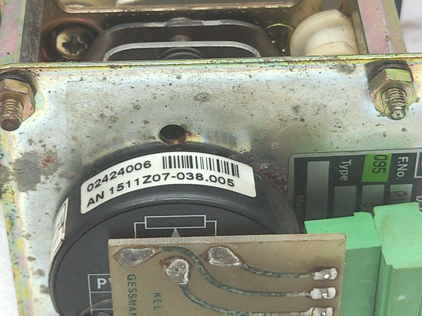 W. Gessmann Tension Switch Assembly AN 1511Z07-038.005 T129C Nr.5 10.326 k