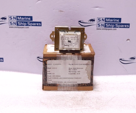 Tyco 4000A10E07AE28 Transformer Carrier HT01BD464 Pri 460V 40VA 5060HZ Sec 24VAC