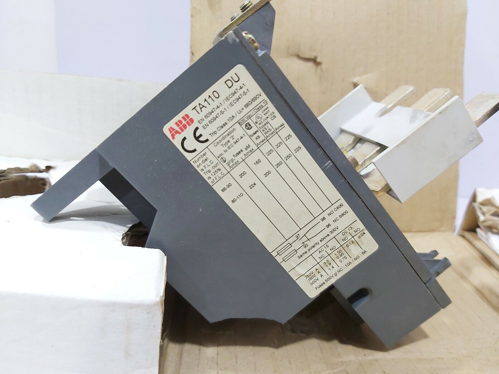 ABB TA110 DU 90 Thermal Overload Relay 65-90A 