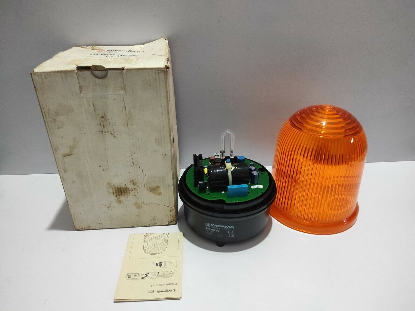 Werma 838 300 55 Double Flash Beacon BM 24VDC YE 83830055 838 X00 55 740.838.055