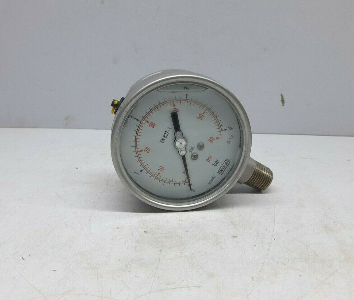 Wika 232.50.100 Pressure Gauge Range 0-4 Bar 0-60 PSI  ½ NPT 9050213
