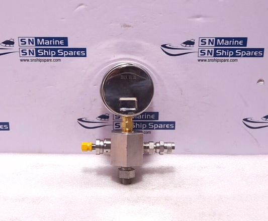 Accumulators AI-PM6-000-SS Monitor Pressure Gauge 0-6000 PSI 0-400 Bar AIPM6000S