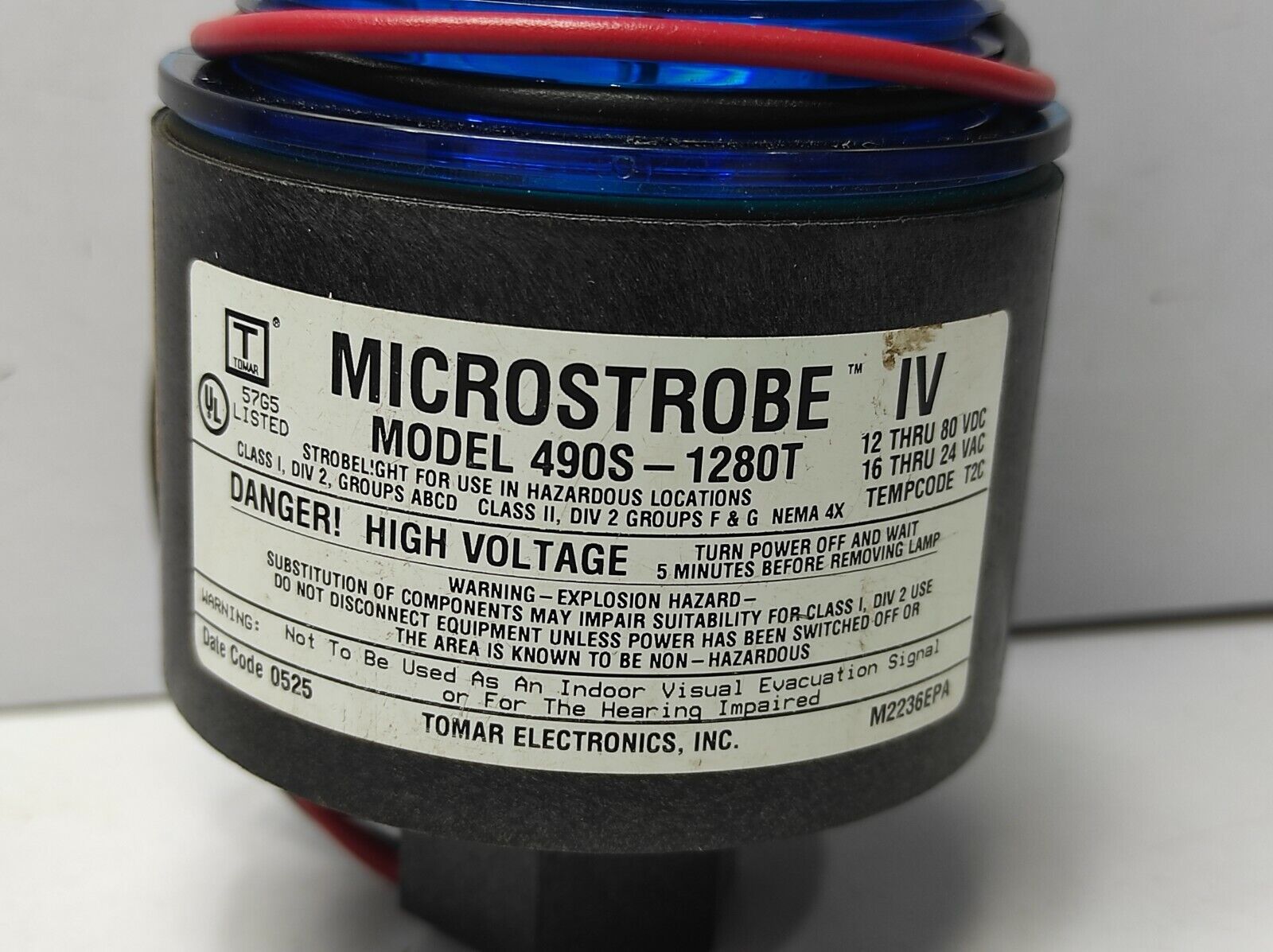 Tomar 490S Microstrobe IV 1280TVDC Blue 490S-1280T