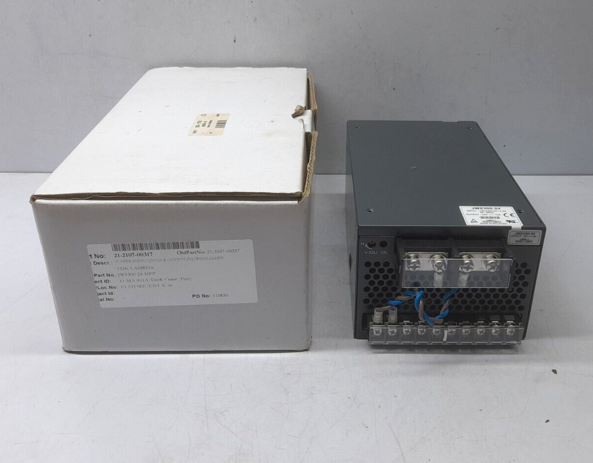 TDK Lambda JWS300-24 Power Supply / Input: 100-240VAC- 4.4A 56/60Hz