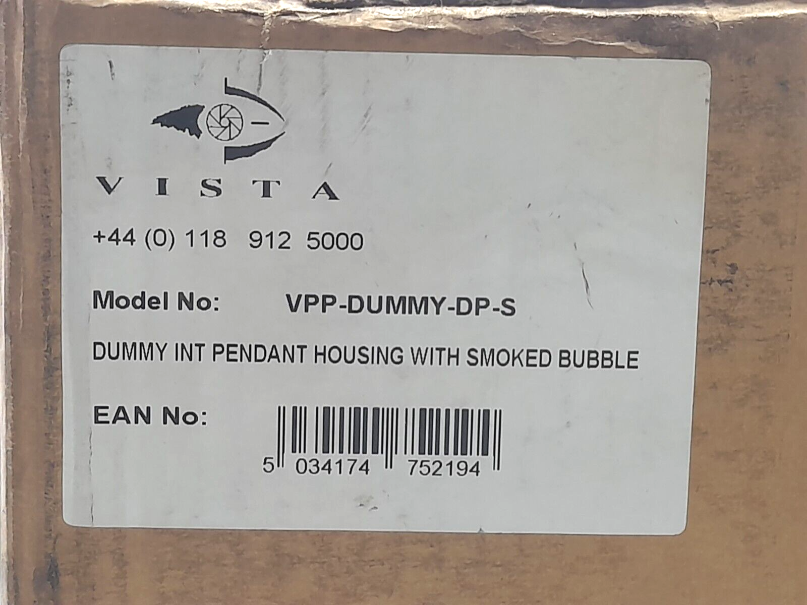 Vista VPP-DUMMY-DP-S Dummy Int Pendant Housing With Smoked Bubble