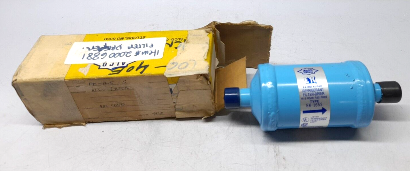 Alco Controls EK-165S Extra Klean Refrigerant Filter Drier S.W.P. 500PSIG