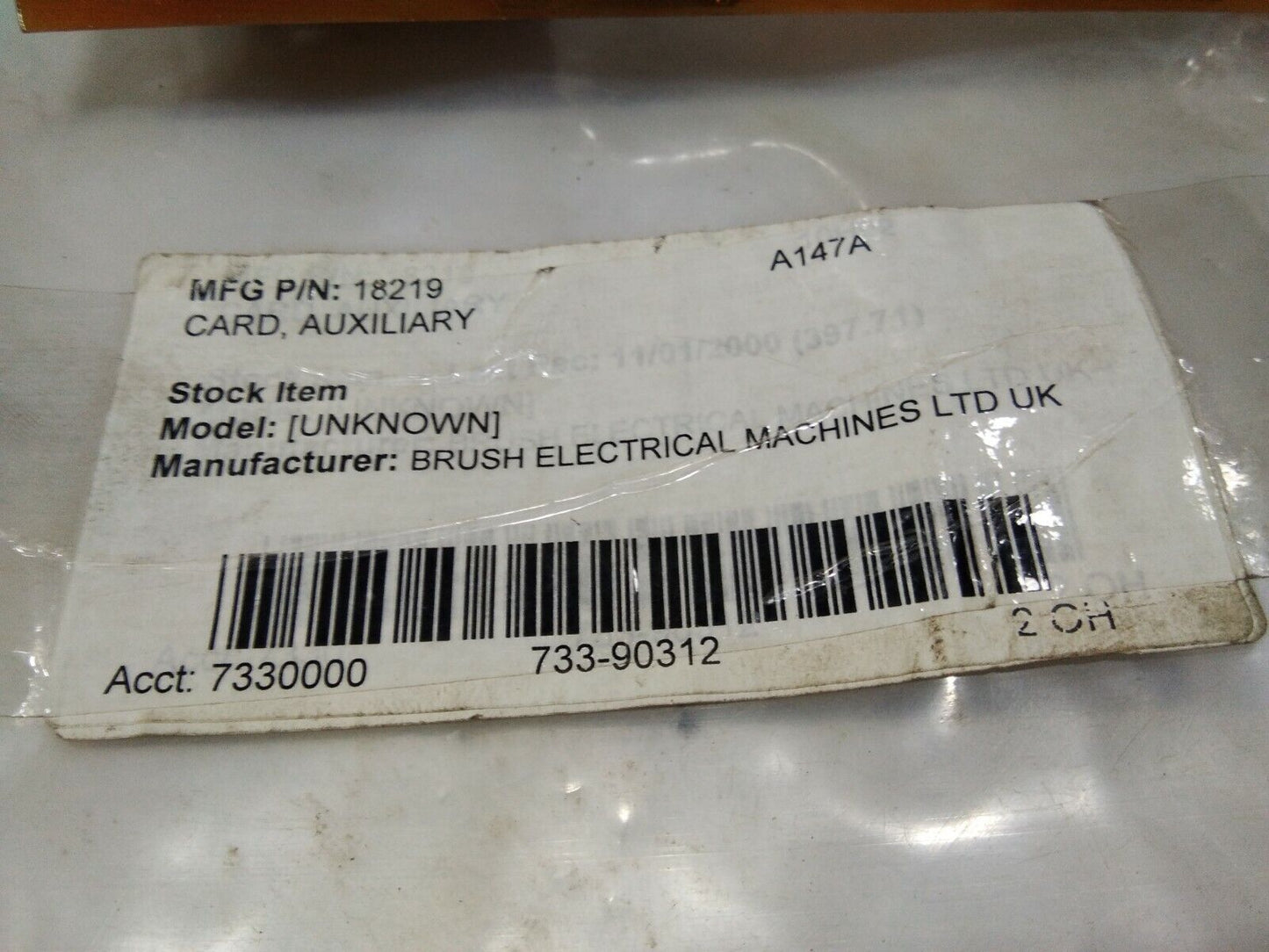 TELEKTRON  18219 E C U AUXILIARY BOARD 18/219 DC DRILLING PCB