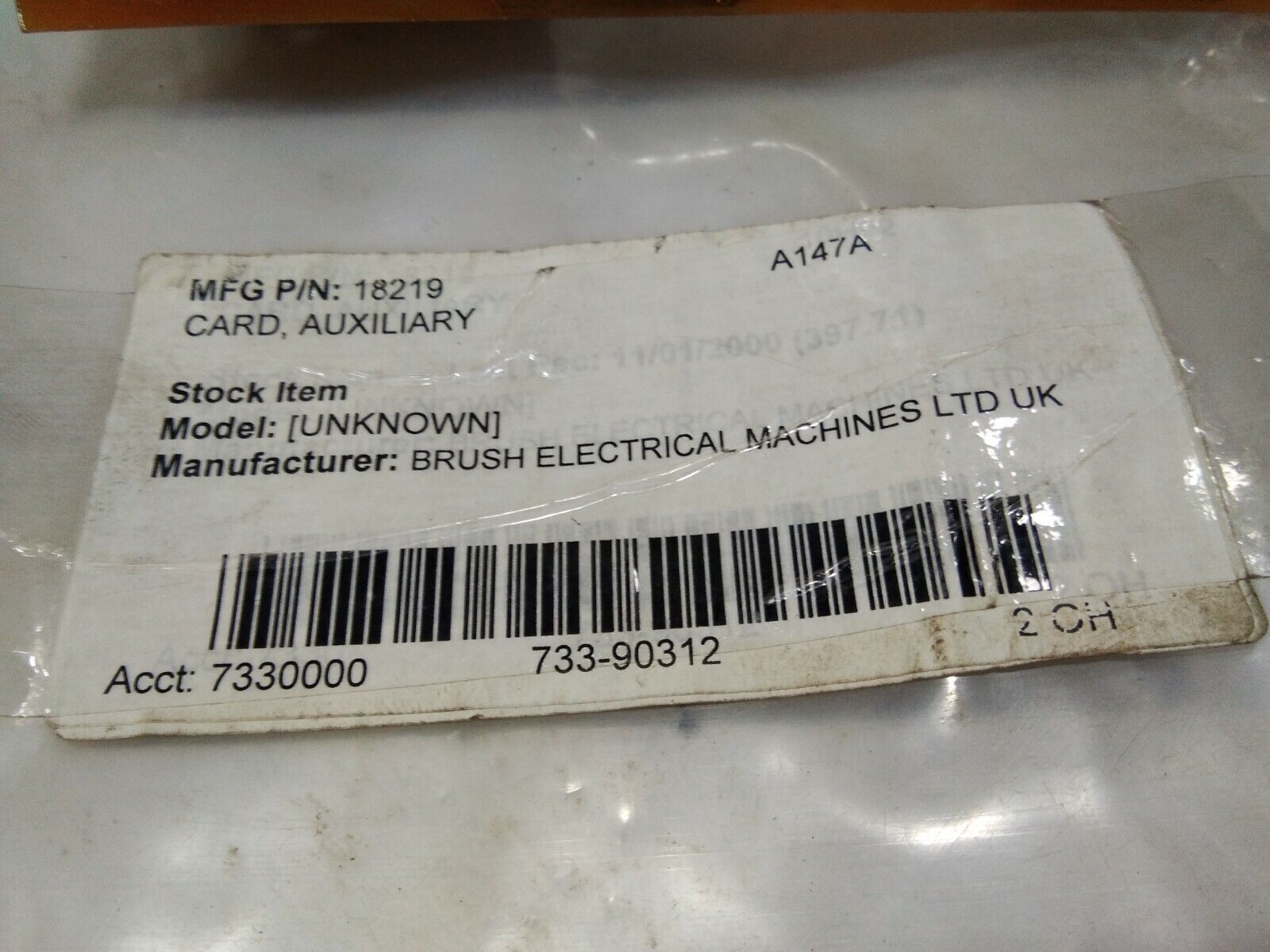 TELEKTRON  18219 E C U AUXILIARY BOARD 18/219 DC DRILLING PCB