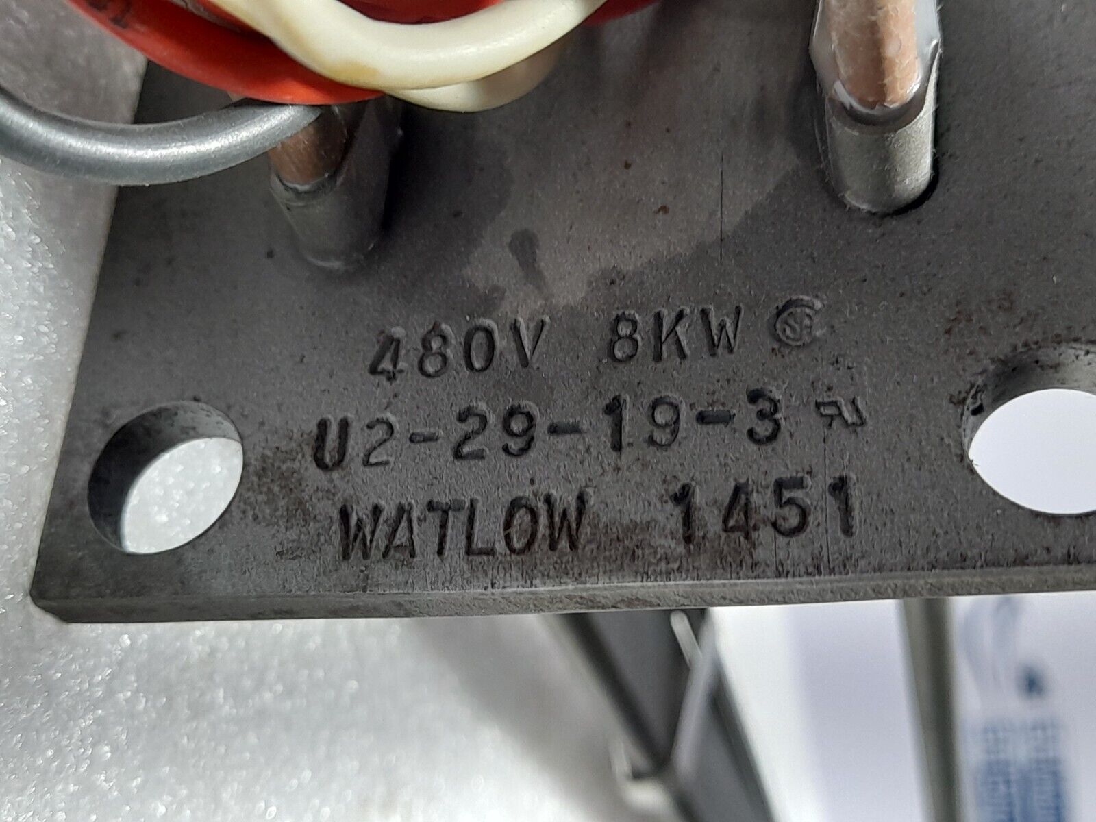 Watlow U2-29-19-3 Heater Element 480V 8kW Cleveland Range Company FK1038814 U229