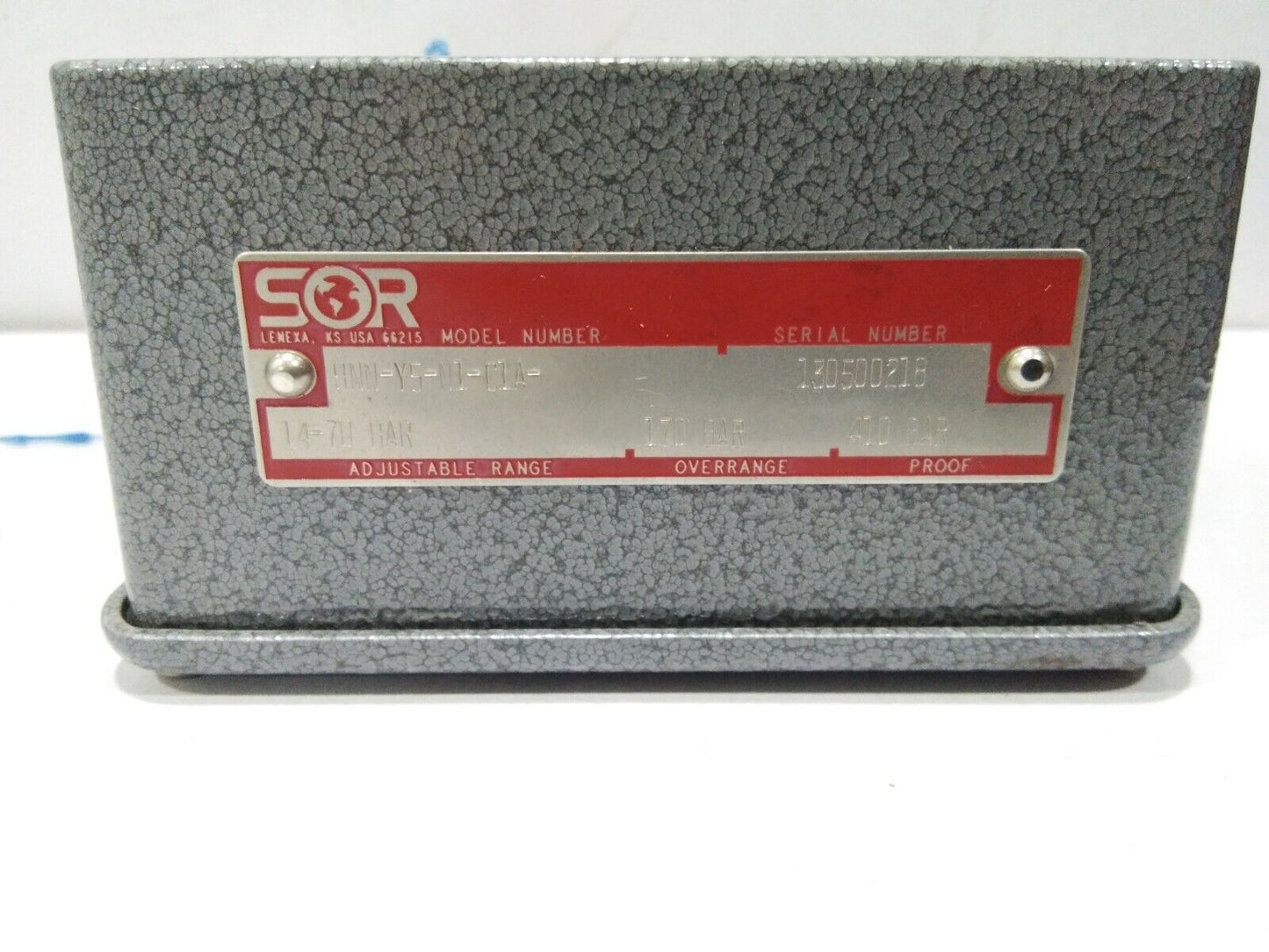 SOR 9NN-Y5-N1-C1A DIFFERENTIAL PRESSURE SWITCH ADJUSTABLE RANGE:14-70 9NNY5N1C1A