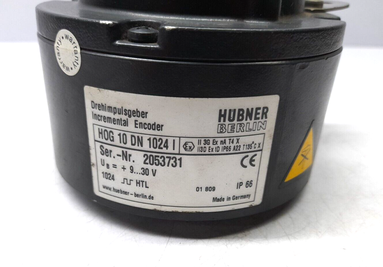Hubner HOG 10 DN 1024 I Incremental Encoder UB=+9-30V