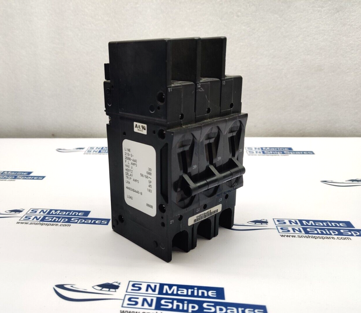 Airpax HH83XB446-B Circuit Breaker 39AMPS 600V 50/60Hz